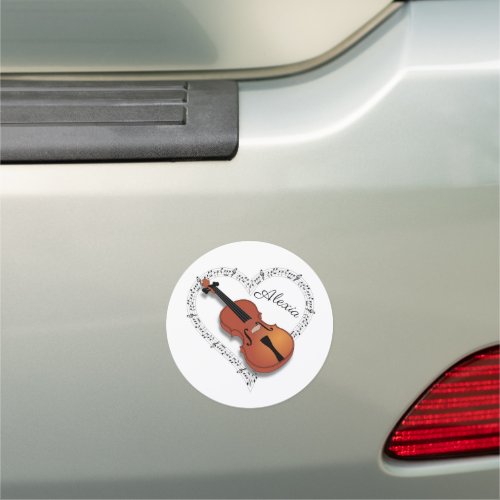 Violin Music Notes Car Magnet