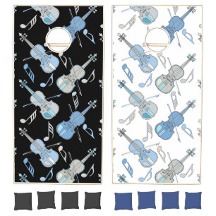 Violin Music Notes Cornhole Set