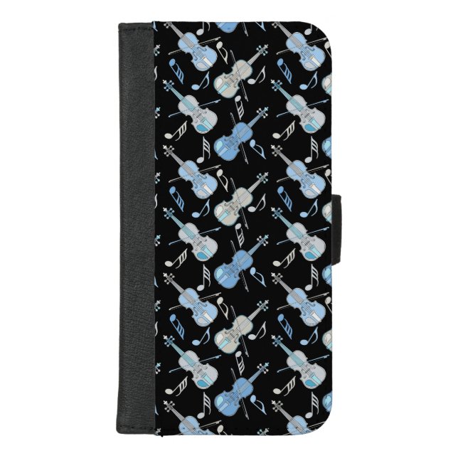 Violin Music Notes iPhone Wallet Case (Front)