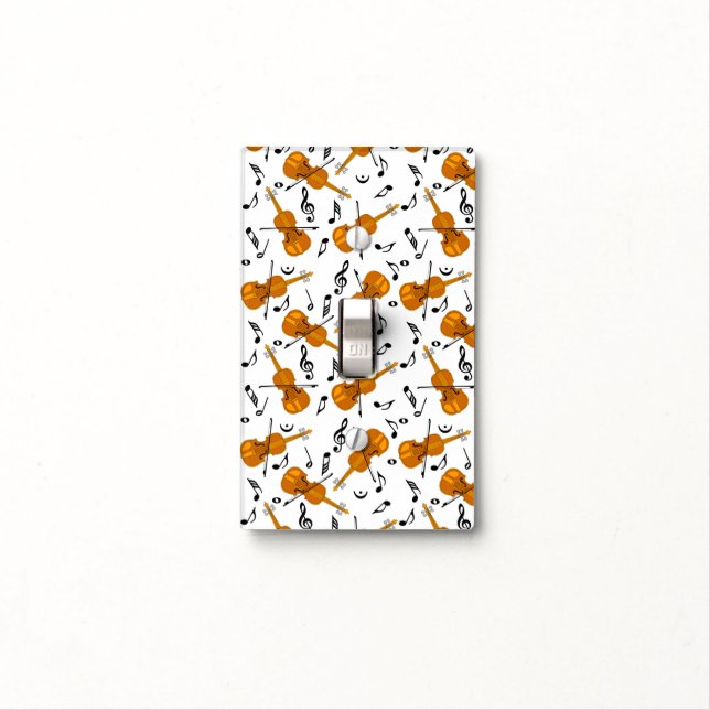 Violin Music Notes Light Switch Cover (In Situ)