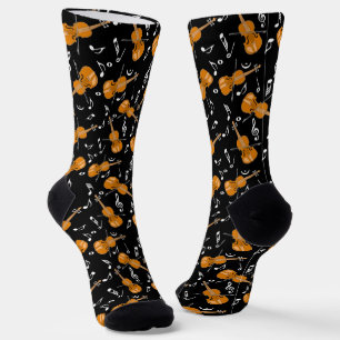 Violin Music Notes Socks