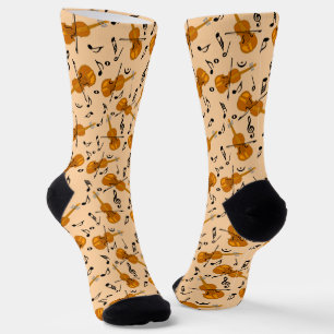 Violin Music Notes Socks