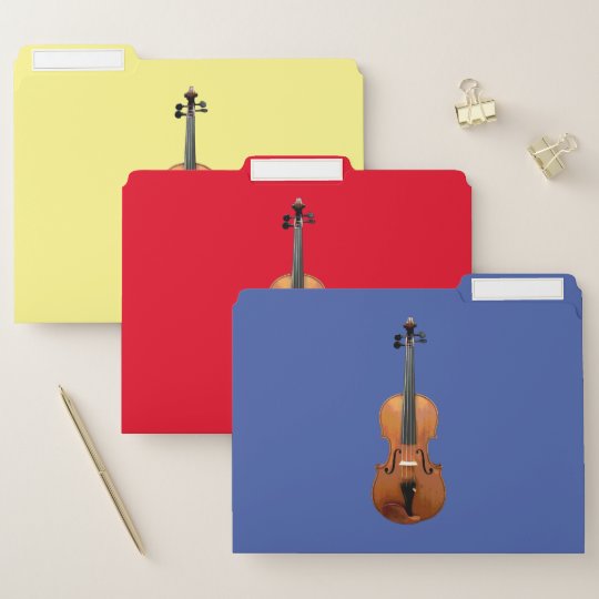 Violin Music Orchestra File Folder
