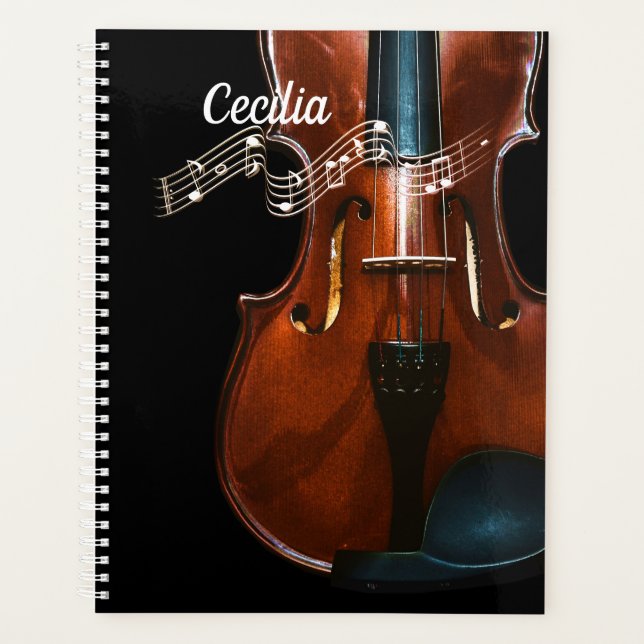Violin Music Personalized Planner (Front)