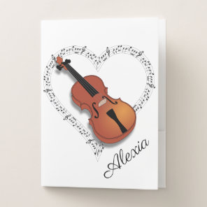 Violin Music Pocket Folder