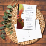 Violin Music Recital Concert Invitation Postcard at Zazzle