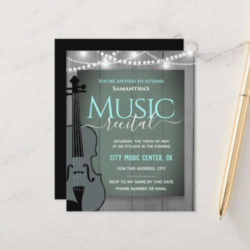 Violin Music Recital Formal Invitation