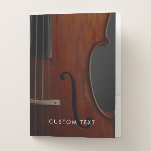 Violin Music School Office Simple Modern Pocket Folder