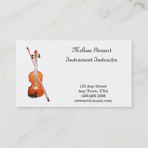 Violin Music Teacher Business Cards