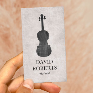 Violin Music Teacher Violinist Vintage Musical Business Card