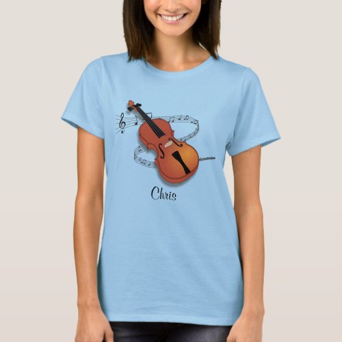 Violin Music Template T_Shirt