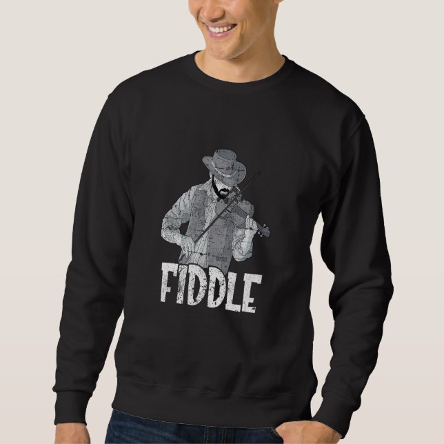 Violin music violinist musician instrument fiddle  sweatshirt (Front)