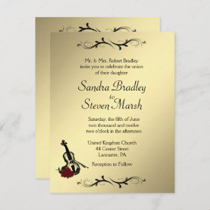 Violin Music Wedding Invitation