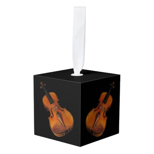Violin Musical Instrument Cube Ornament