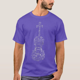 Violin Musical Notes Cool Musicians Classical Musi T-Shirt