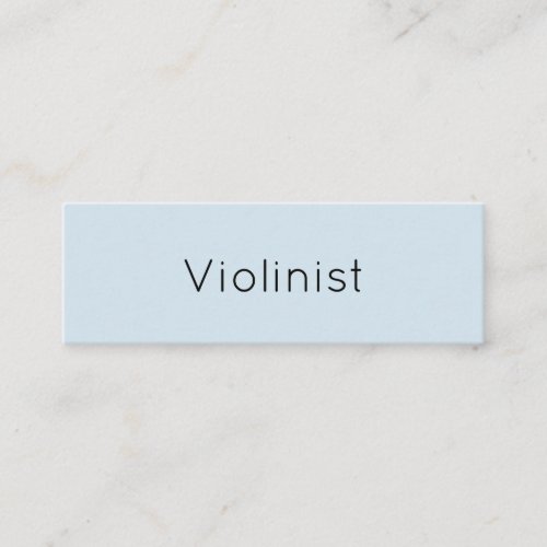 Violin Musical Violinist Blue Minimalist Mini Business Card