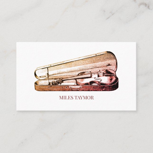 Violin Musician Business Card (Front)