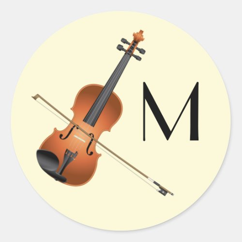 Violin Musician Teacher String Orchestra Classic Round Sticker