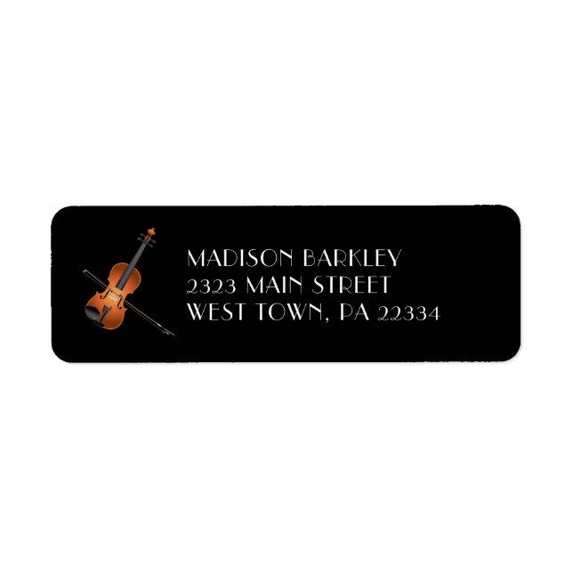 Violin Musician Teacher String Orchestra Label (Front)