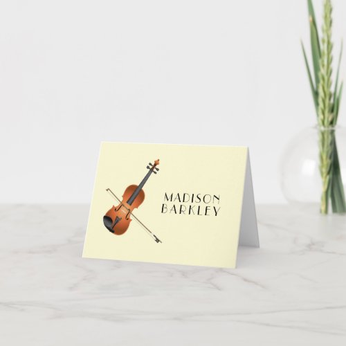 Violin Musician Teacher String Orchestra Note Card