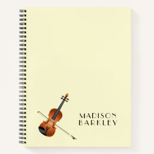 Violin Musician Teacher String Orchestra Notebook