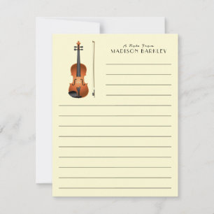 Violin Musician Teacher String Orchestra Thank You Card