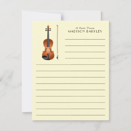 Violin Musician Teacher String Orchestra Thank You Card