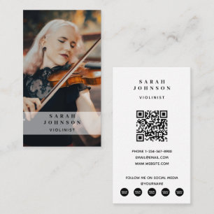 Violin Musician Violinist Photo Social Media Business Card