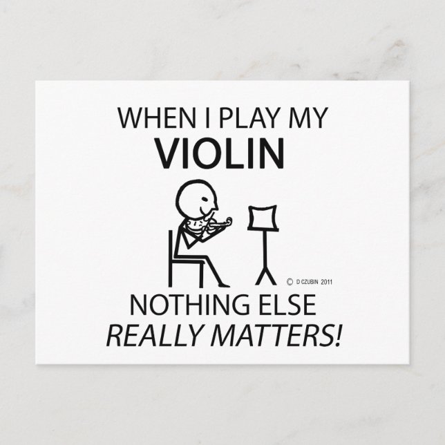 Violin, Nothing Else Matters Postcard (Front)