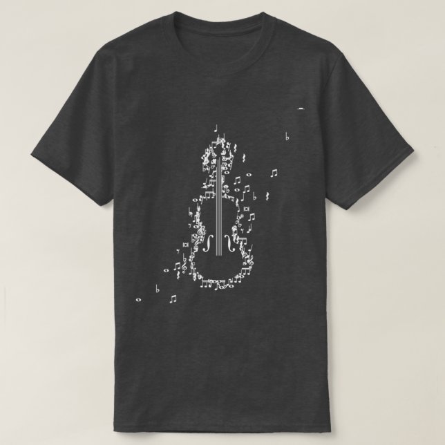 Violin Of Notes T-Shirt (Design Front)