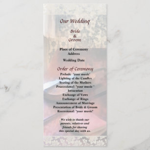 Violin on Credenza Wedding Program