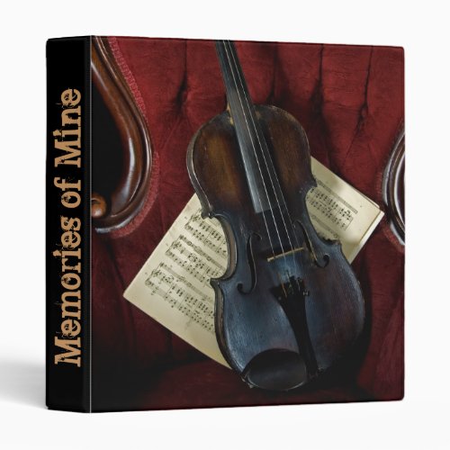 Violin On Music Composition Binder