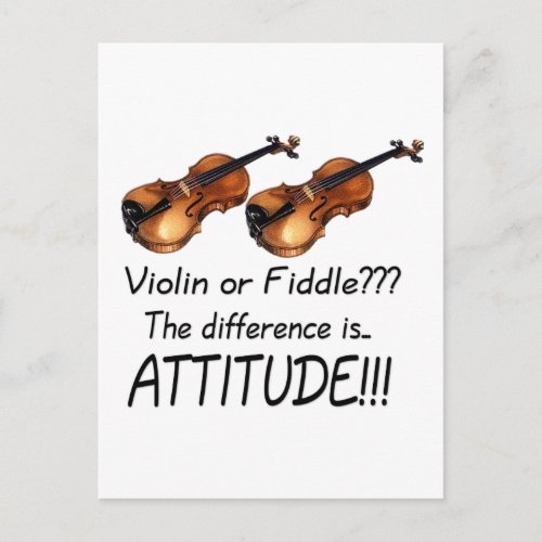 Violin or Fiddle Postcard