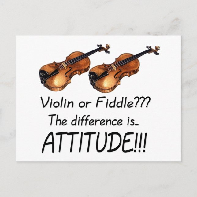 Violin or Fiddle??? Postcard (Front)