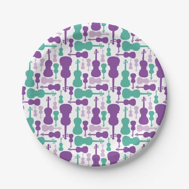 Violin or Viola Themed Paper Plates (Front)