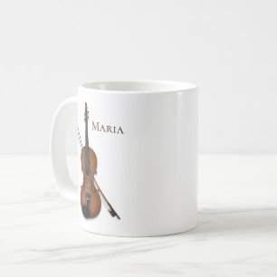 Violin or Viola with Bow Classical Music Custom Coffee Mug