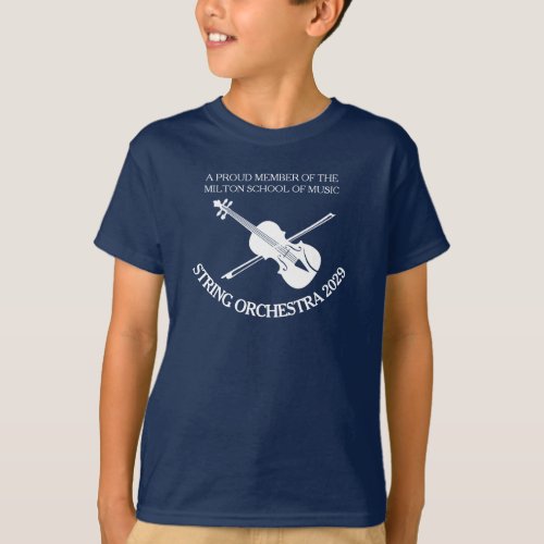 Violin orchestra personalized strings t_shirt