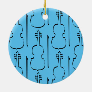 Violin Outline Ceramic Ornament