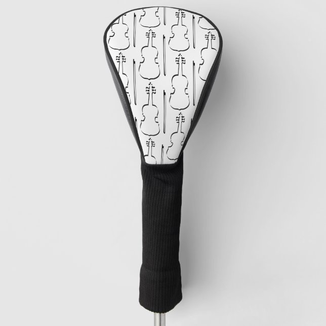 Violin Outline Golf Head Cover (Front)