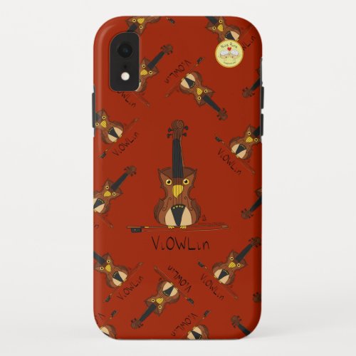 Violin Owl Music Teacher Cute Kids iPhone XR Case