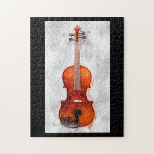 Violin Painted Jigsaw Puzzle
