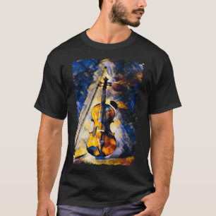 Violin Painting Violinist Music Orchestra String P T-Shirt