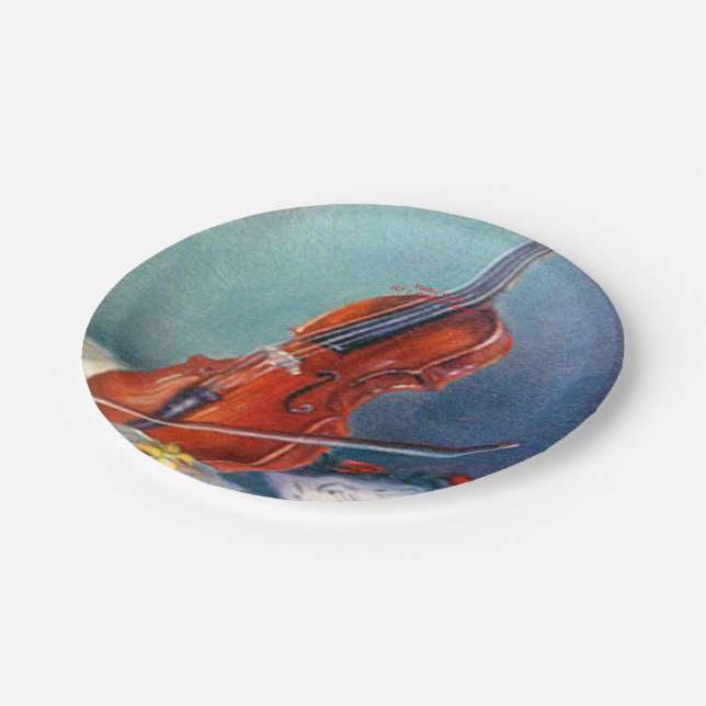 Violin Paper Plates (Angled)