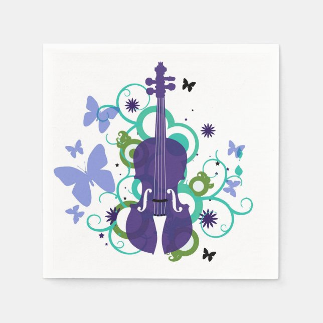 Violin Party Decorations-Napkins Napkins (Front)