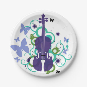 Violin Party Decorations-Plates/Napkins/Cups/Favor Paper Plates