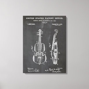 Violin Patent - Funny Music Lover Gift Canvas Print