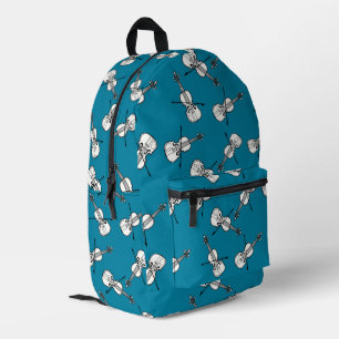 Violin Pattern Printed Backpack