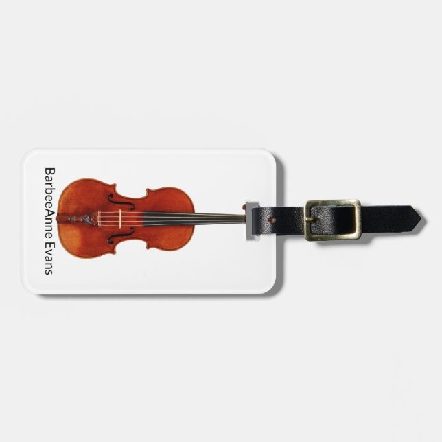 Violin Personalize Luggage Tag (Front Horizontal)