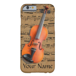 Violin Personalized Musical Notes Barely There iPhone 6 Case