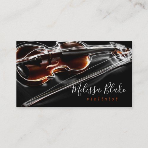 violin photo business card